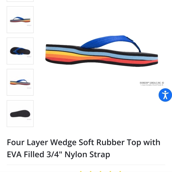 Rainbow Shoes Rainbow Brand Blue Rainbow Platform Wedge Flip